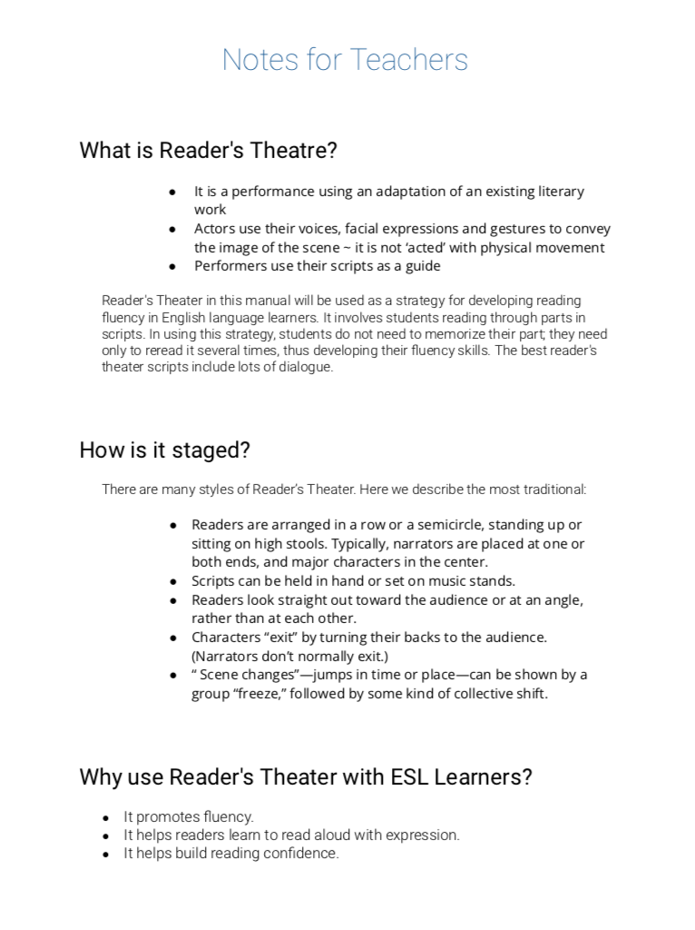 Cours en ligne Théâtral en Anglais (ALS) + Plan de cours complet de 12 leçons pour Collége - Image 2