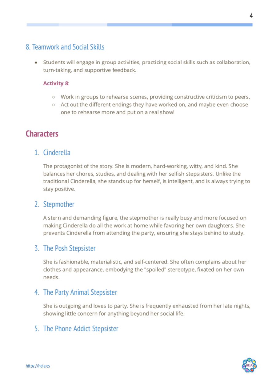 "A Modern Cinderella" Script théâtral en anglais pour Collège - Image 3